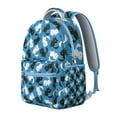 thumbnail image 2 of Geometric Cat Pattern Student School Backpack with Abstract Cat Art and Minimalist Cat Design Artistic Watercolor Print Book Bag, 2 of 4