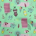 thumbnail image 1 of oneOone Viscose Chiffon Light Green Fabric Summer Beach Quilting Supplies Print Sewing Fabric By The Yard 42 Inch Wide, 1 of 6