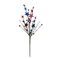 thumbnail image 2 of Patriotic Artificial Berry Stems – Red White Blue 4th of July Decorations, 17.7” Bendable Berry Picks for Fireplace, Front Door, or Holiday Centerpieces, 2 of 6