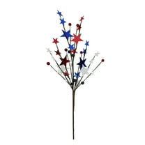 Zhourta Independence Day Flower Stems Artificial Flowers Patriotic Red White Blue Floral Arrangements for DIY Decor Centerpieces and Holiday Party