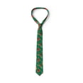 thumbnail image 4 of Necktie, Exotic Parrot Pomegranate, 3.7", Jade Green and Multicolor, by Ambesonne, 4 of 4