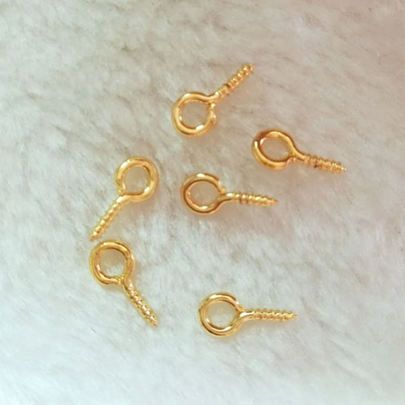 MLINS 300 Pcs Sheep Eye Screws DIY Delicate Jewelry Making Chains Golden
