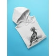 thumbnail image 3 of Hoopoe Bird Pencil Drawing Hoodie Men -Image by Shutterstock, Male Medium, 3 of 4