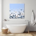 thumbnail image 6 of Wall Art Prints, Blue Butterflies Framed Canvas Prints for Bedroom Living Room Bathroom Office, Elegant Pastoral Watercolor Gallery Wrap Wall Art Poster for Gifts Home Decor 12"x12", 6 of 9