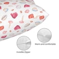 thumbnail image 5 of Kll Red Coral And Scallop Seashell Pillow Covers Envelope Closure,Super Soft And Cozy Fuzzy Fleece Pillow Case Cover (Pillow core not included) 20"X30", 5 of 8