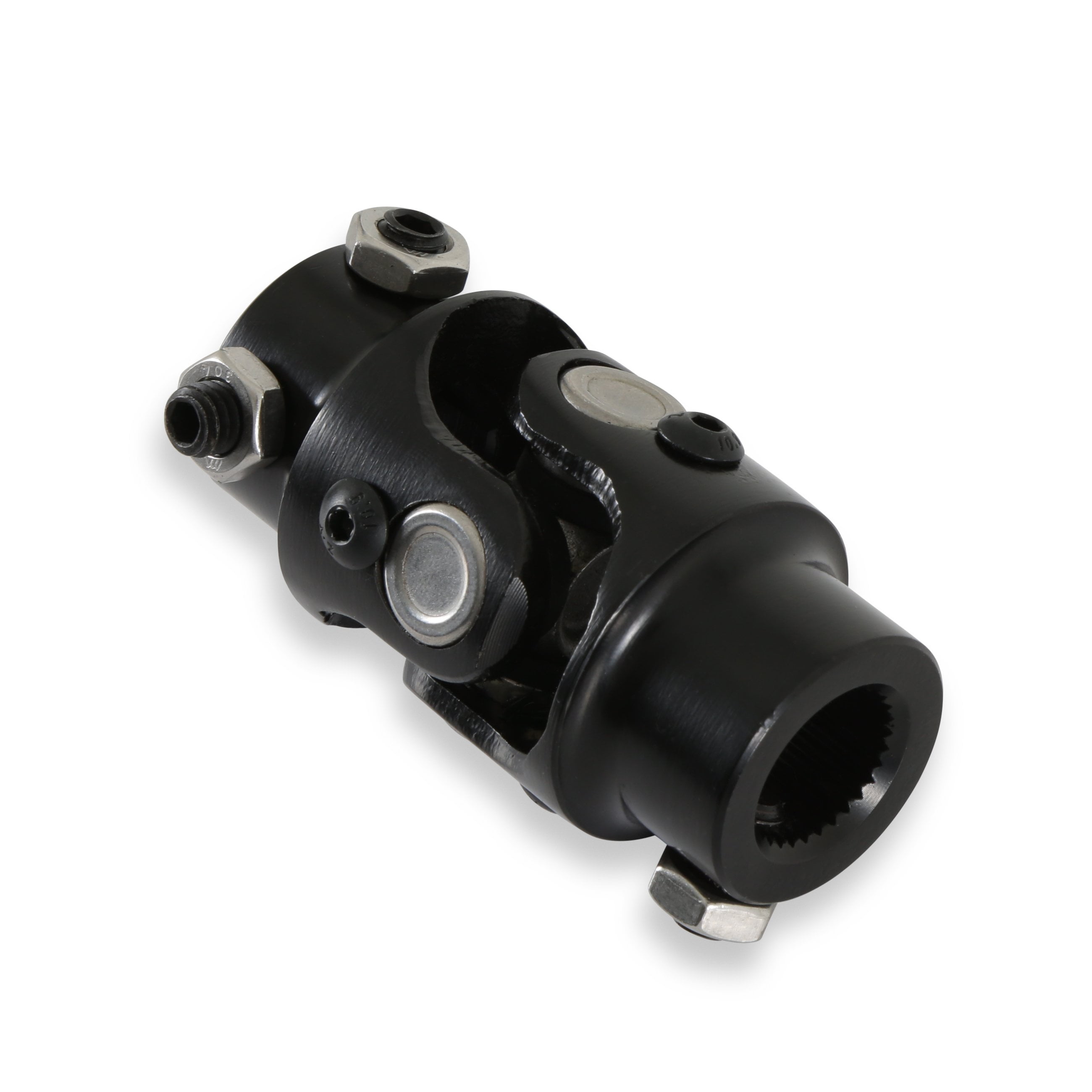Holley 320-100 U-Joint, 3/4 Inch 30 Spline to 3/4 Inch DD - Black Zinc