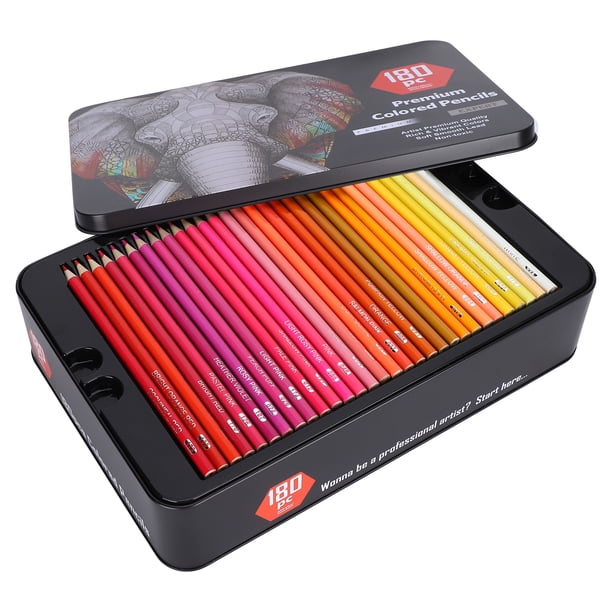 Boîte de 160 Crayons de Couleur , Les Meilleurs Crayons pour Enfants, Adultes et Artistes. Idéal pour Tous Les Types de coloriage - Beaux-Arts et Loisirs créatifs