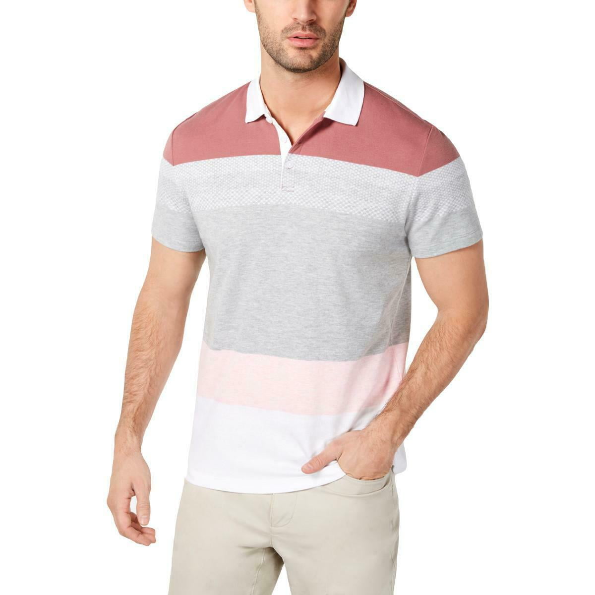 Alfani - Men Polo Shirt Medium Regular-Fit Colorblocked Button Down M - Walmart.com - Walmart.com