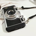 thumbnail image 5 of Funda para teléfono con cámara vintage, diseño moderno de cámara en estilo vintage 3D, funda de silicona con correa larga, compatible con iPhone 6 y 6s, 5 of 5