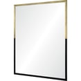 thumbnail image 2 of Ren Wil Mt2325 Leslie 50" X 40" Urban Modern Black And Brass Large Wall Mirror, 2 of 6