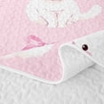 thumbnail image 5 of Erosebridal Cute Cat Twin Quilt Set for Girls, Kawaii Bowknot Twin Coverlet Set, 2-Piece 1 Quilt and 1 Pillowcase, 5 of 7