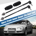 thumbnail image 2 of Unique Bargains 6pcs Front Inner Outer Tie Rod Ends Kit Suspension Steering Tie Rod End for Chrysler Town & Country, 2 of 7