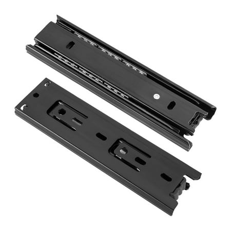 Ball Bearing Drawer Slides 6 Inch 100lbs Capacity 45mm Wide Black