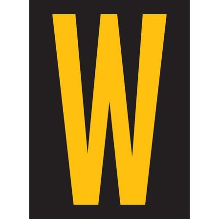 Stranco Reflective Letter Label,W,2-1/2in H,PK25 RUM200-W-YB