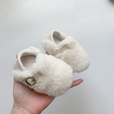 

JIKNTTR Baby Girls Winter Boots Toddler Soft Sole Winter Boots Baby First Walkers Cozy Warm Socks Shoes For Boys Girls Lace Up Side Zipper Booties