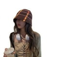 thumbnail image 5 of CoCopeanut Bucket Hats Women Panamas Winter Thicken Knitting Warm Basin Caps Korean Style Students All-match Folding Womens Stylish Retro, 5 of 6