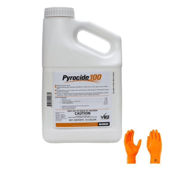 MGK - 10086 - Pyrocide 100-128oz | Premium USA Supply Gloves for Safe Eradication | USA Supply Pest ID Card