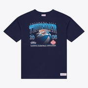 Men's Mitchell & Ness Navy Oklahoma City Thunder Core Graphic T-Shirt