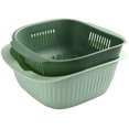 thumbnail image 1 of Cesta de lavado de verduras de doble capa de plástico Cesta de drenaje Cesta de lavado de verduras multifuncional Cesta de verduras de frutas Lavabo de verduras Ormromra ZYY-1747, 1 of 5