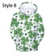 thumbnail image 3 of Sudadera con capucha y estampado de trébol de cuatro hojas para mujer y hombre, ropa con estampado 3D, para otoño e invierno, popular, para el día de San Patricio, 3 of 5