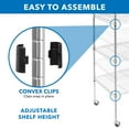 thumbnail image 3 of Mount-It! 5 Tier Wire Shelving with Wheels, 3 of 9