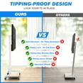 thumbnail image 6 of Universal Rolling TV Stand with Swivel Tilt, TV Mount Stand for 32-60 Inch Screens, Corner TV Stand with Height Adjustable Entertainment Wall Shelves, 6 of 8