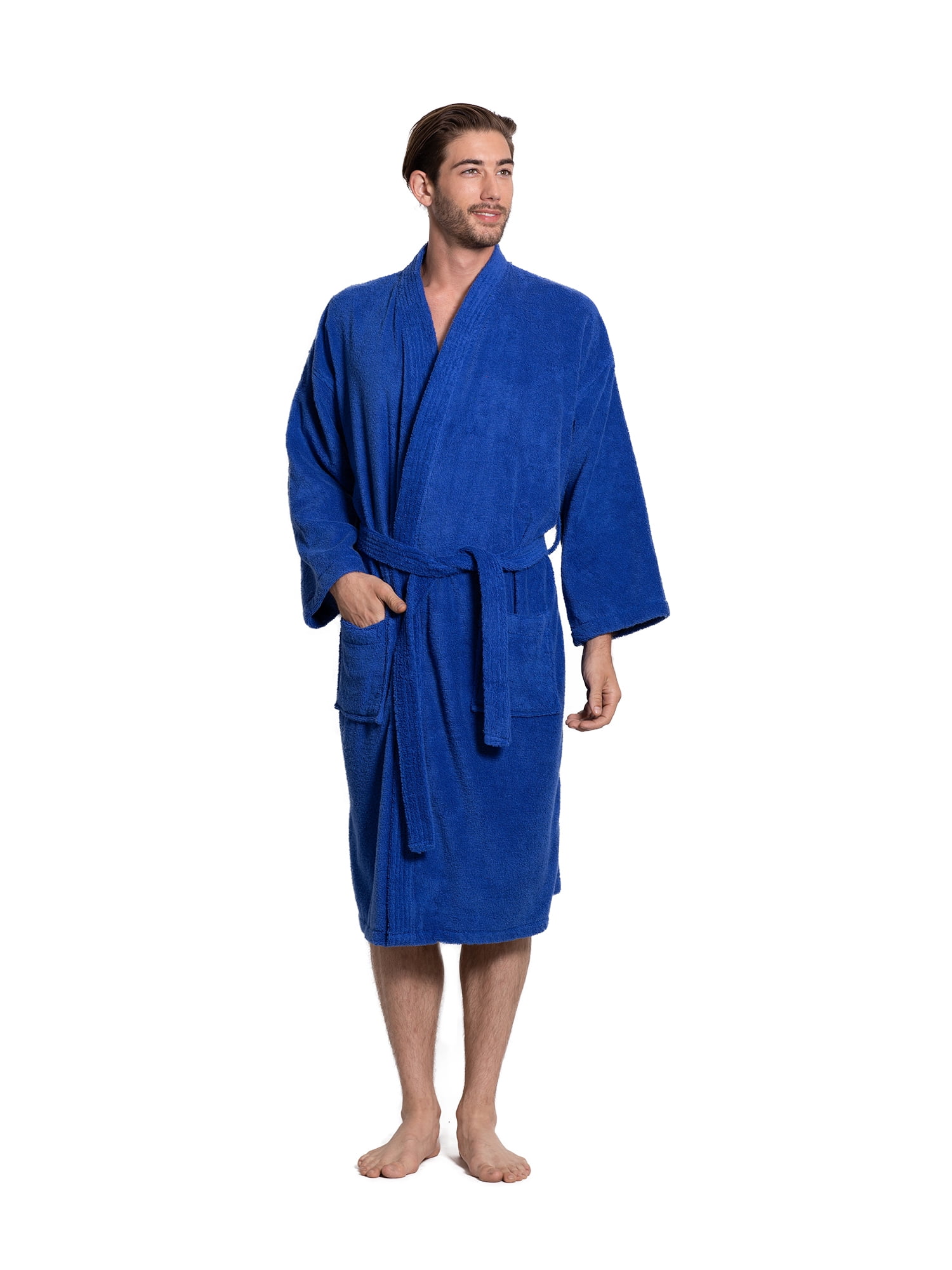 Turkuoise Men's Terry Cloth Robe 100 Premium Turkish Cotton Terry