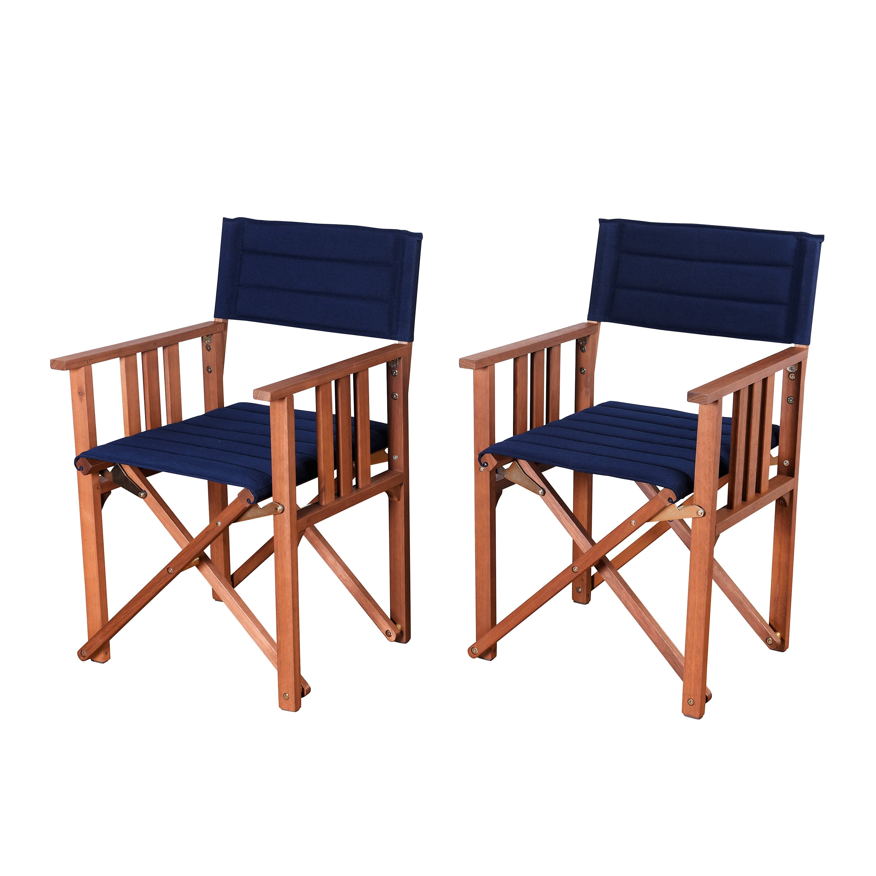 Amazonia Valparaiso Outdoor Dining Chair Eucalyptus Wood Set of 2