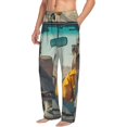 thumbnail image 2 of Daiia Desert Monkeys Drive Men's Sleep Pant with Pockets and Drawstring,Pajama Pants-, 2 of 9