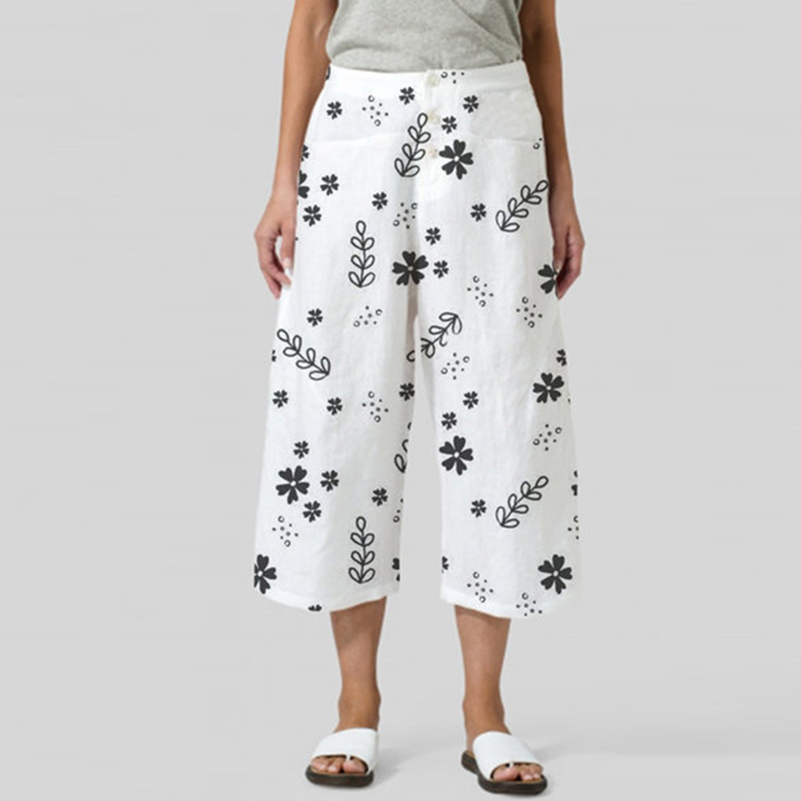 Capri Pants for Women Summer Floral 
