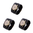 thumbnail image 3 of Qarigey Reloj de vintage para hombre, reloj de de cuero a la moda, relojes de portátiles, trabajo social de negocios, Type1 NO1, 3 of 6
