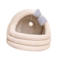 thumbnail image 1 of Cama para Gatos cálida de Invierno, Nido para Gatos semicerrado con Pelota de Juego, patrón de Mariposa Universal, Linda Cama para Gatos Antideslizant M, 1 of 8