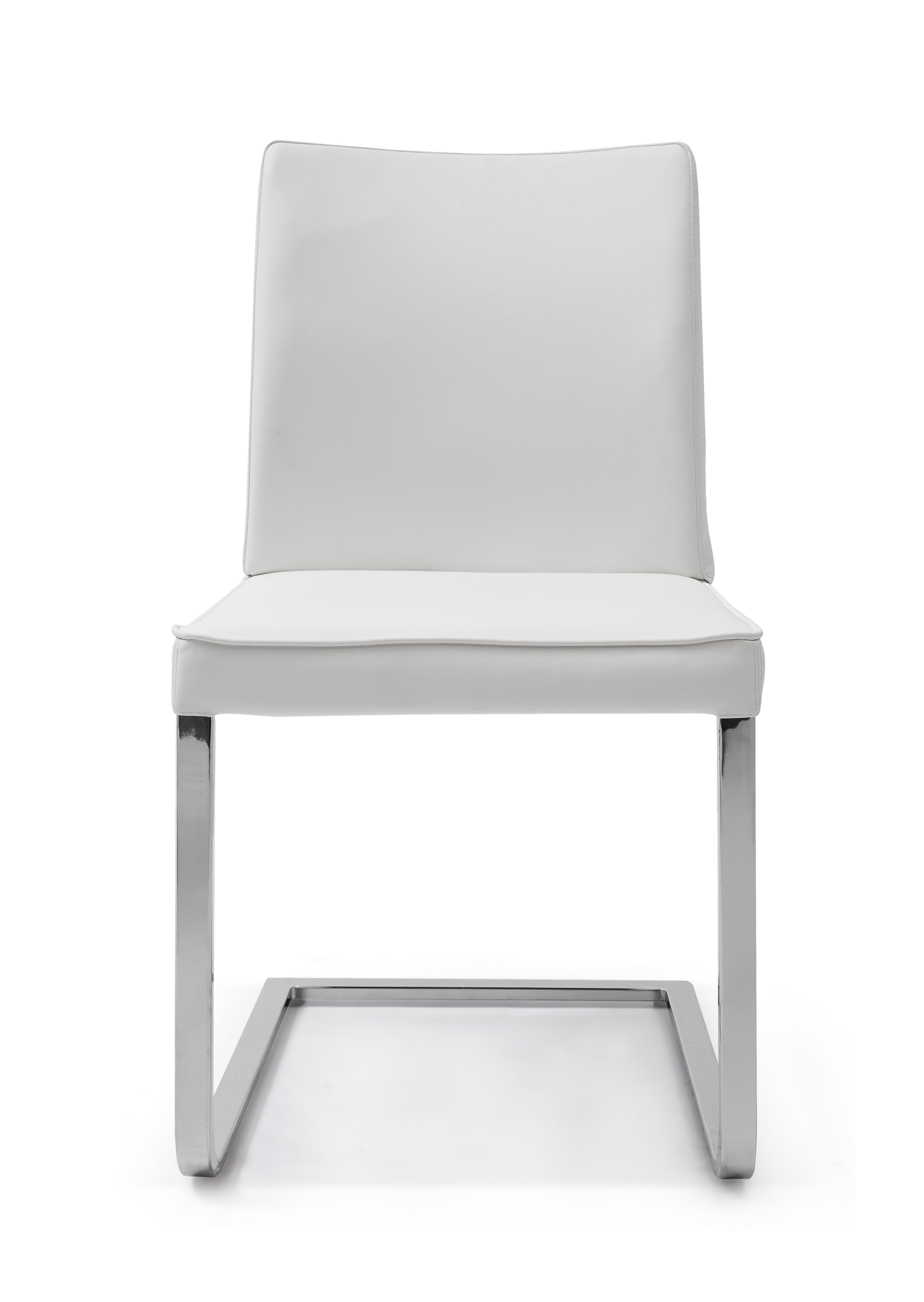 Whiteline Modern Living White Ivy Contemporary Faux Leather Dining Chair, 2 Piece Set