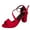 Red, variant on Red Womens Wrap Around Roman Style High Heel Sandals With Open Toe Design For Summer Vacation In Red
