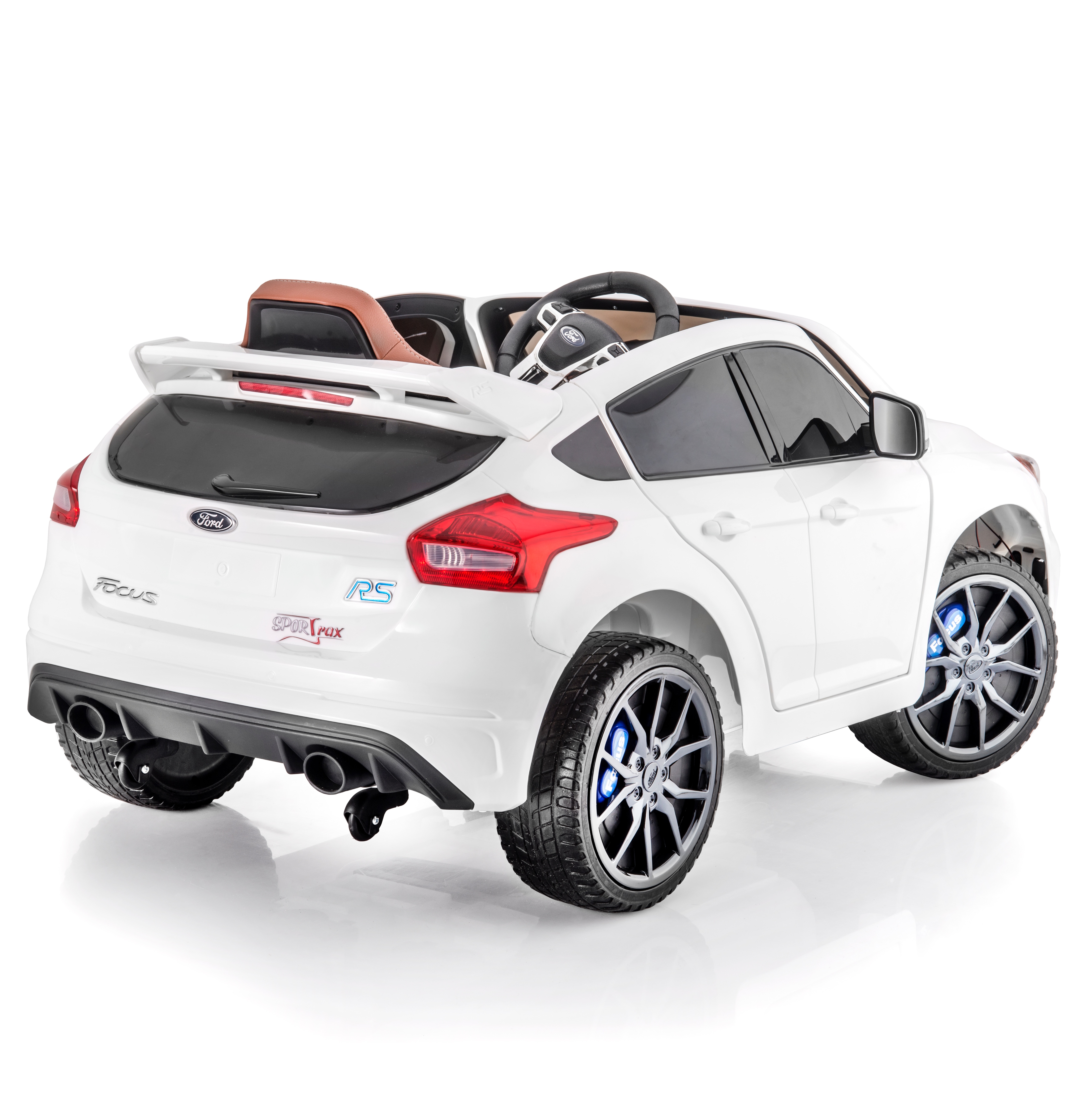SUPERtrax Licensed Ford Focus RS Kid's Ride On Car, Battery Powered, Remote Control - Frozen White - image 5 of 11