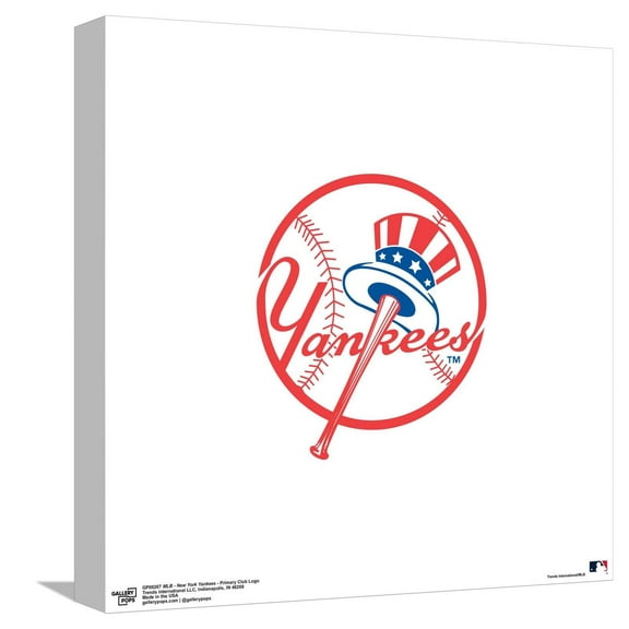 Gallery Pops MLB New York Yankees - Primary Club Logo Canvas Wall Art, Unframed Version, 12" x 12"