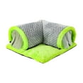 thumbnail image 3 of ACUNDADOR DE GUINEA HEDOR DEL HAMSTER Hámster Accesorio de jaula Cálida Sueño y juguete 2 en 1 cama verde y gris, 3 of 8