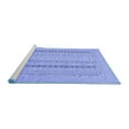 thumbnail image 2 of Ahgly Company Machine Washable Indoor Square Abstract Blue Modern Area Rugs, 7' Square, 2 of 4