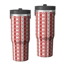 Christmas 30oz Handheld Travel Tumbler with Handle – Double Wall Stainless Steel Insulated Cup, Flip Straw Lid, Leak-Proof & BPA-Free for Hot and Cold Drinks – Durable Coffee & Juice Mug Black