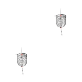 Cage à Appâts Pêche Carpe 4 Pièces - Panier Ressort Cuivre Léger Et Portable