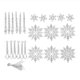 thumbnail image 4 of Toystoory 24 Pieces Christmas Snowflake Pendant Hanging Small DIY Hole Acrylic Decorating Gift Ornament Supplies Icicles Artesanía, 4 of 6