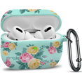 thumbnail image 1 of Coque Airpods Pro, Housse de Protection en Silicone Souple Absorbant les Chocs avec Porte-Clés [avant LED Visible] (Fleur D6), 1 of 5
