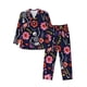 thumbnail image 1 of Fotbe Dancing Skeletons Floral Garden Pijama de Hombre con Estampado de Manga Larga, Conjunto de 2 Piezas, Ropa de Dormir Suave y Cómoda con Bolsillos-Large, 1 of 7