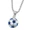 Blue with Chain, variant on Men's Women's Stainless Steel Hip Hop Sport Style Drip 3D Soccer Necklace Fans Team Jewelry Gift Gold with Chain