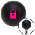 thumbnail image 1 of Pink Locked Lock Black Shift Knob with M16 x 1.5 Insert Shifter Auto Manual Custom Brody, 1 of 1