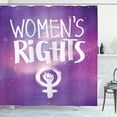 thumbnail image 1 of Girl Slogan Shower Curtain, Womens Rights and a Proud Fist 8 March Activism Productive Movement Strength, Fabric Bathroom Set with Hooks, 69"WX70"L, Multicolor, by Ambesonne, 1 of 3
