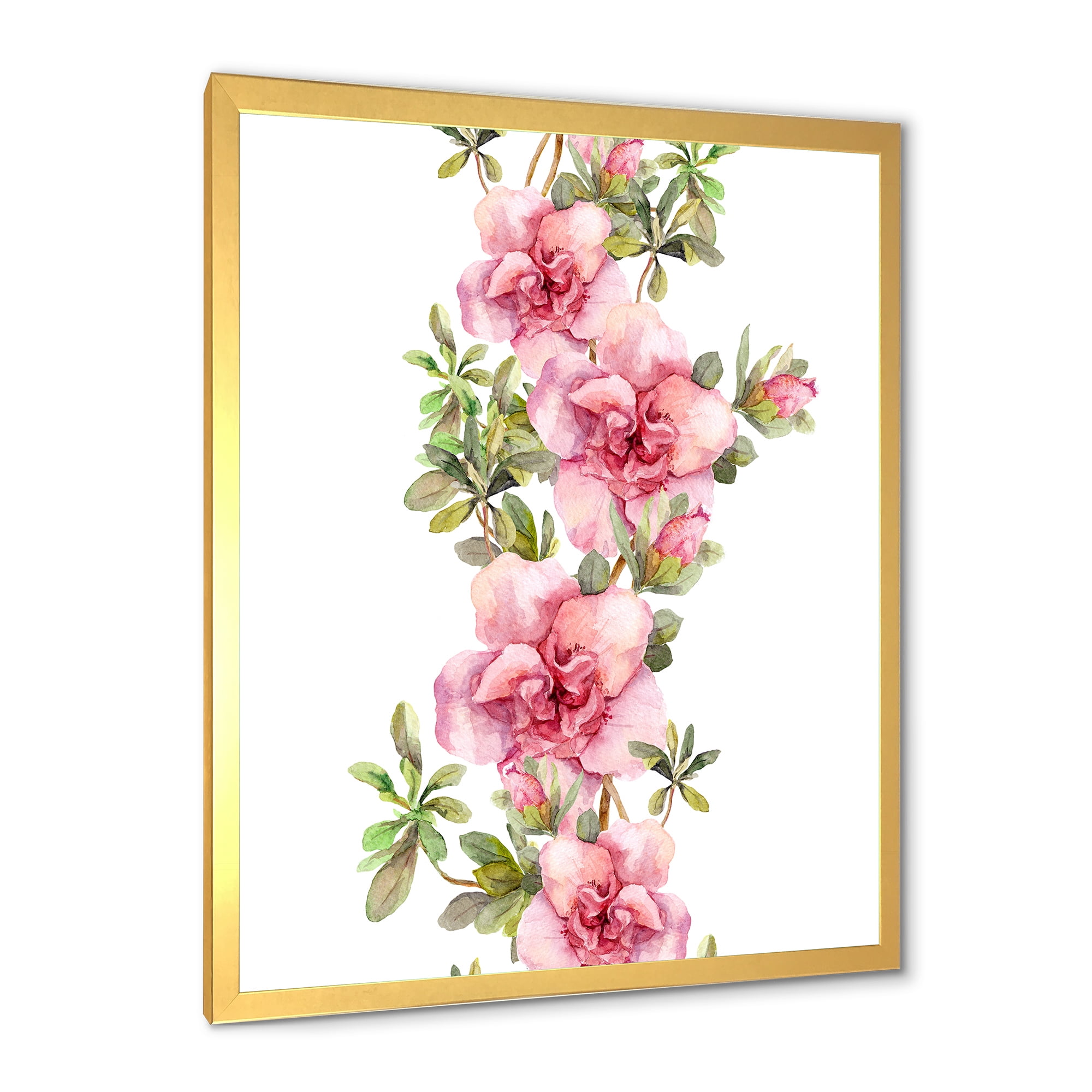 Designart 'Bouquet of Purple and Pink Flowers II' Farmhouse Framed Art Print