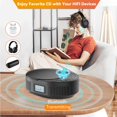 thumbnail image 3 of Reproductor de CD portátil MONODEAL Bluetooth 2x3W Altavoces Radio FM, 3 of 9