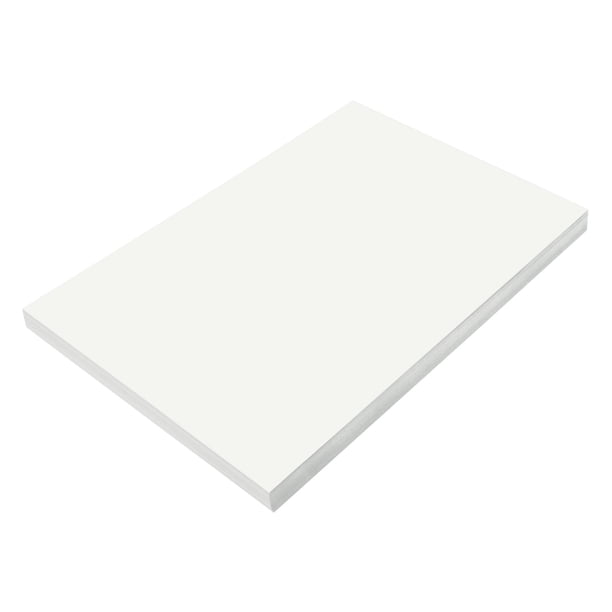 Papel de construcción Prang blanco 30 x 45 cm, 100 hojas