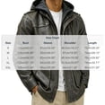 thumbnail image 2 of Miqool Mens Leather Motorcycle Jacket Pu Leather Windproof Fall Winter Coats Riding Moto Biker Jacket with Removable Hood and Multi Pockets, 2 of 8
